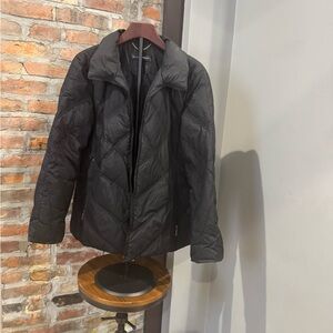 Ellen Tracy Black Chain-Accent Jacket